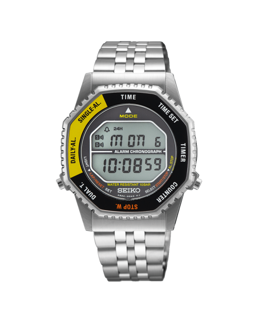 Produktbilde av Seiko 1980´s Digital Rotocall 37mm med stållenke. Ref. SMGG17P1.