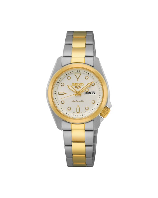 Produktbilde av Seiko 5 Sports "Sports Style" med sølv urskive og lenke. Ref. SRE004K1