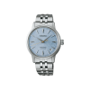 Produktbilde av Seiko Presage Coctail Time ‘Frozen Skydiving’ 34mm med blå urskive på stållenke. Ref. SRPL61J1.