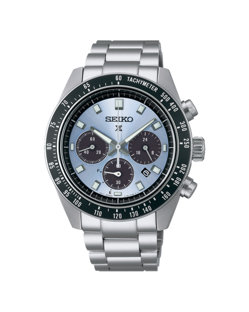 Produktbilde av Seiko Prospex Speedtimer ´Crystal Trophy´ 41.4mm med blå urskive på stållenke. Ref. SSC935P1.