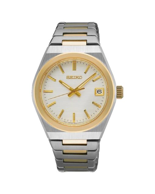 Produktbilde av Seiko Conceptual Ladies 34mm med hvit urskive på stållenke. Ref. SUR578P1.