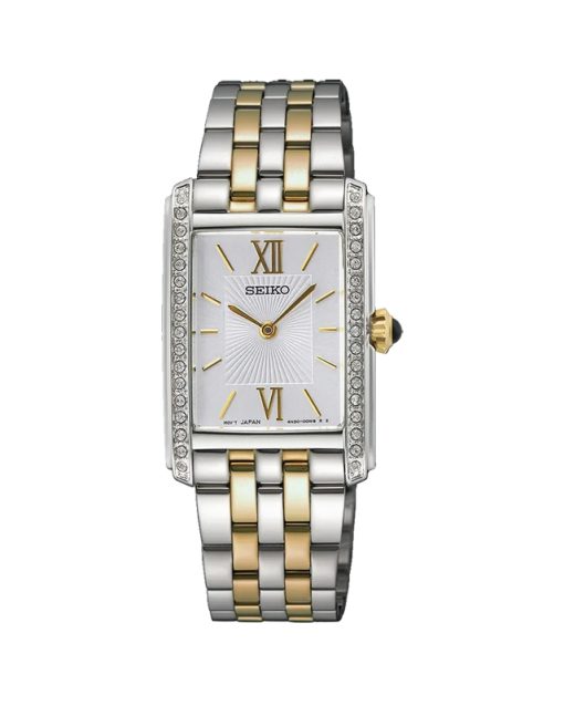 Produktbilde av Seiko Conceptual Ladies 24mm med hvit urskive på stållenke. Ref. SWR093P1.