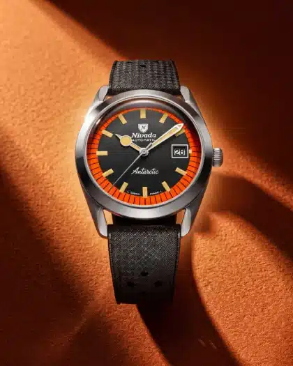Nivada Grenchen Antarctic Black & Orange 38mm - Bilde 9