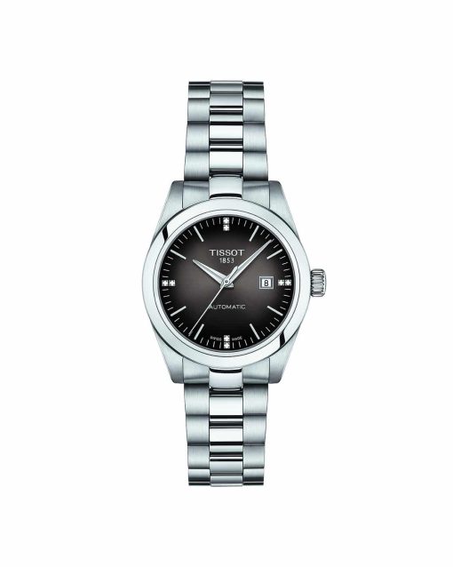 Produktbilde av Tissot T-My Lady Automatic 29.3mm med sort tallskive og lenke. Ref. T132.007.11.066.00