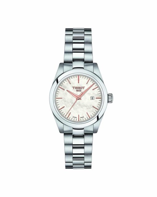 Produktbilde av Tissot T-My Lady Quartz 29.3mm med hvit urskive og lenke. Ref. T132.010.11.111.00.