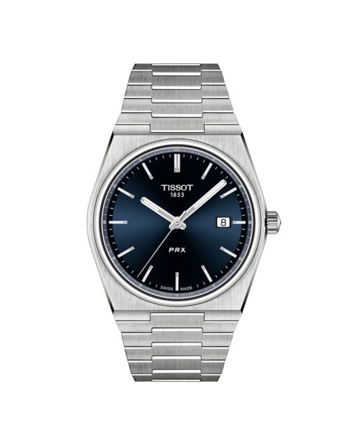Tissot PRX Quartz 40mm blå tallskive og lenke, Ref. T137.410.11.041.00