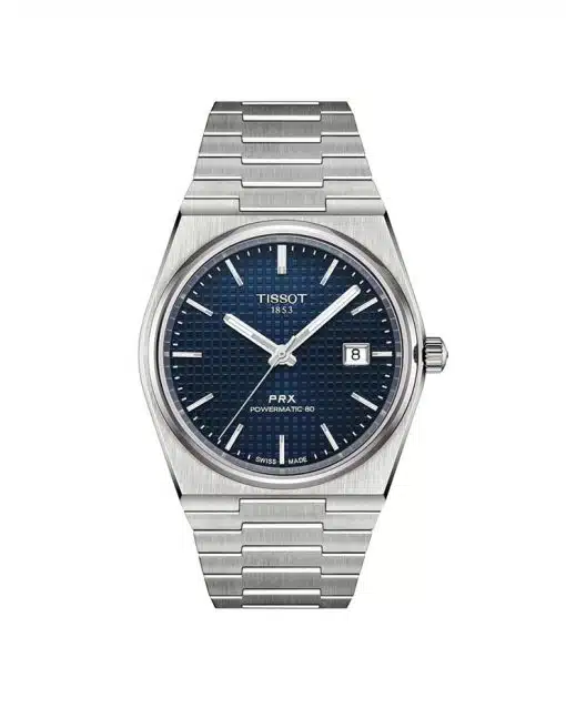 Produktbilde for Tissot PRX 40mm blå urskive på stål lenke Powermatic 80 Ref. T137.407.11.041.00