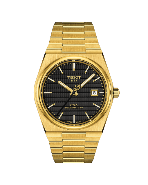 Produktbilde av Tissot PRX Powermatic 80 40mm Damian Lillard Special Edition med sort urskive på stållenke. Ref. T137.407.33.051.00.