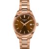 Produktbilde av Tissot PR 100 34mm med brun urskive på stållenke. Ref. T150.210.33.291.00.