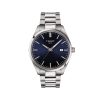 Produktbilde av Tissot PR 100 40mm med blå urskive på stållenke. Ref. T150.410.11.041.00.
