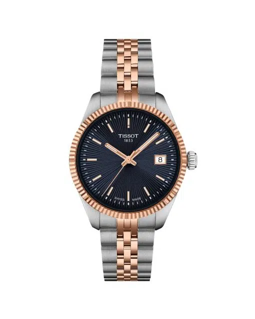Produktbilde av Tissot Ballade 34mm med blå urskive på stållenke. Ref. T156.210.22.041.00.