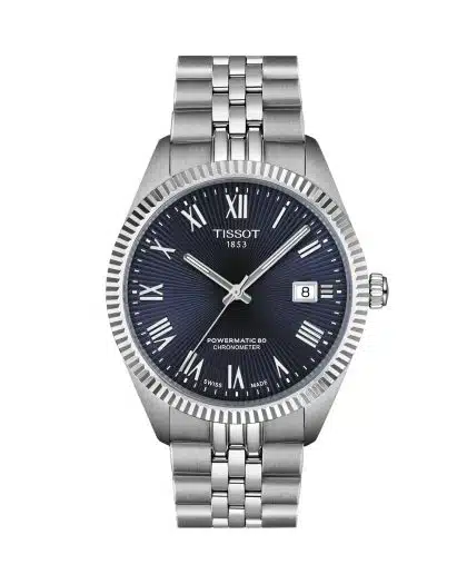 Produktbilde av Tissot Ballade Powermatic 80 COSC 39mm med blå urskive på stållenke. Ref. T156.408.11.043.00.