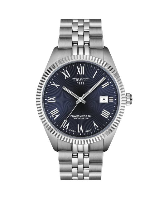 Produktbilde av Tissot Ballade Powermatic 80 COSC 39mm med blå urskive på stållenke. Ref. T156.408.11.043.00.