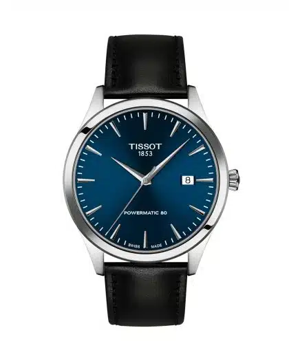 Produktbilde av Tissot Classic Dream 40mm med blå urskive på skinnrem. Ref. T158.407.16.041.00.