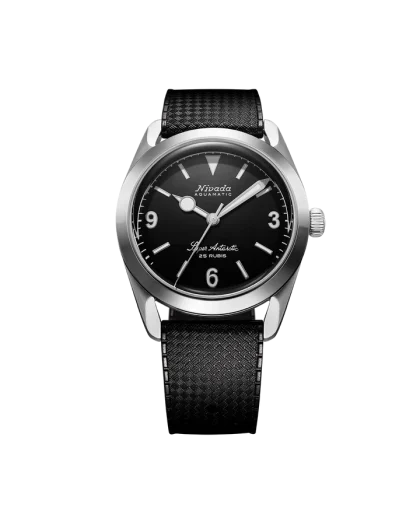 Nivada Grenchen Super Antarctic 3. 6. 9. Black No Vintage Effect - White Luminous - 38mm - Bilde 15