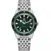 Produktbilde av Rado Captain Cook 37mm med grønn urskive på stållenke. Ref. R32500323.