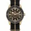 Produktbilde av Rado Captain Cook Automatic Bronze med brun urskive på sort tekstilrem. Ref. R32504307.