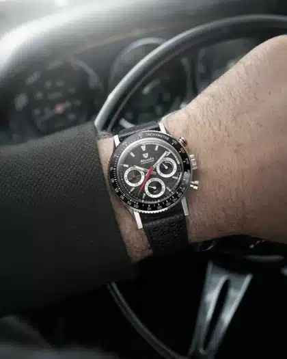 Nivada Grenchen Chronoking Mechaquartz Racing Black - Bilde 4