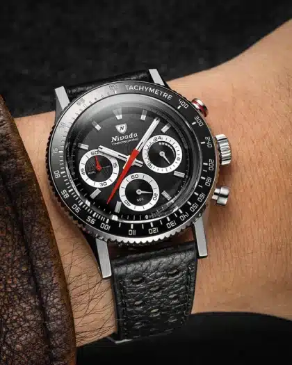 Nivada Grenchen Chronoking Mechaquartz Racing Black - Bilde 7