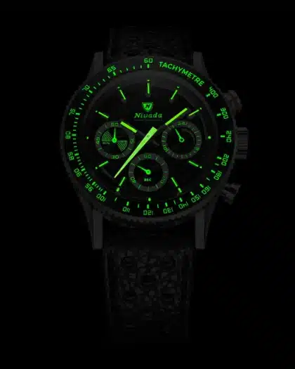 Nivada Grenchen Chronoking Mechaquartz Racing Black - Bilde 8