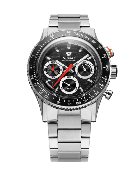 Nivada Grenchen Chronoking Mechaquartz Racing Black - Bilde 15