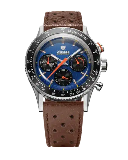 Nivada Grenchen Chronoking Mechaquartz Racing Blue - Bilde 12
