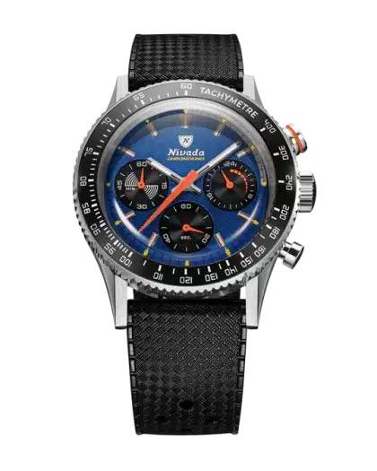 Nivada Grenchen Chronoking Mechaquartz Racing Blue - Bilde 14