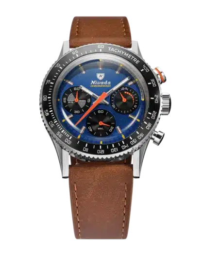 Nivada Grenchen Chronoking Mechaquartz Racing Blue - Bilde 15
