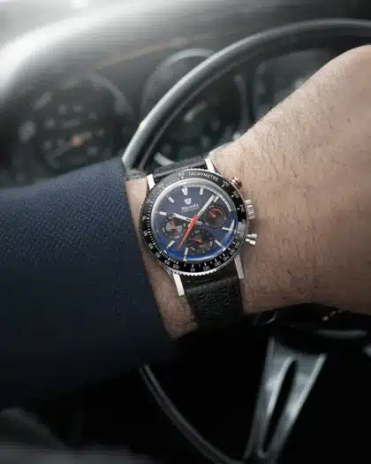 Nivada Grenchen Chronoking Mechaquartz Racing Blue - Bilde 8