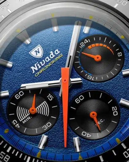Nivada Grenchen Chronoking Mechaquartz Racing Blue - Bilde 7