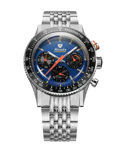 Nivada Grenchen Chronoking Mechaquartz Racing Blue - Bilde 18