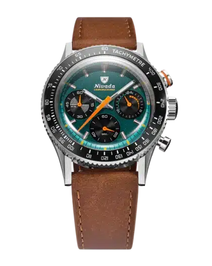 Nivada Grenchen Chronoking Mechaquartz Racing Green - Bilde 13