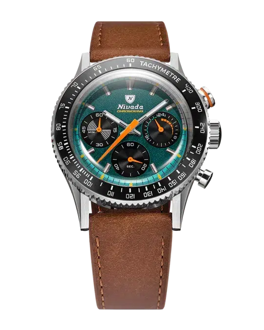 Nivada Grenchen Chronoking Mechaquartz Racing Green - Bilde 13