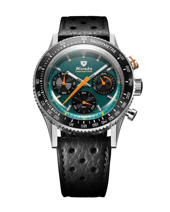 Nivada Grenchen Chronoking Mechaquartz Racing Green - Bilde 15