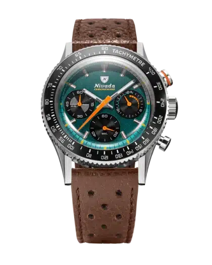 Nivada Grenchen Chronoking Mechaquartz Racing Green - Bilde 16