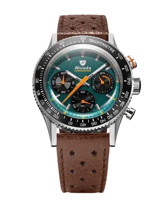 Nivada Grenchen Chronoking Mechaquartz Racing Green - Bilde 16