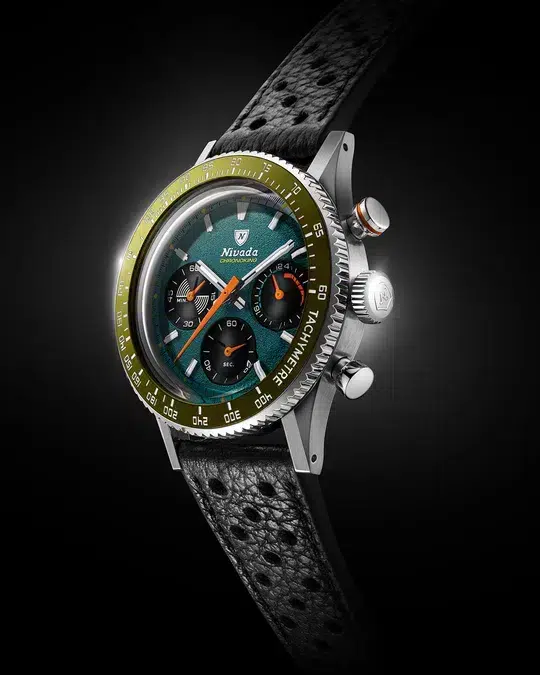 Nivada Grenchen Chronoking Mechaquartz Racing Green - Bilde 5