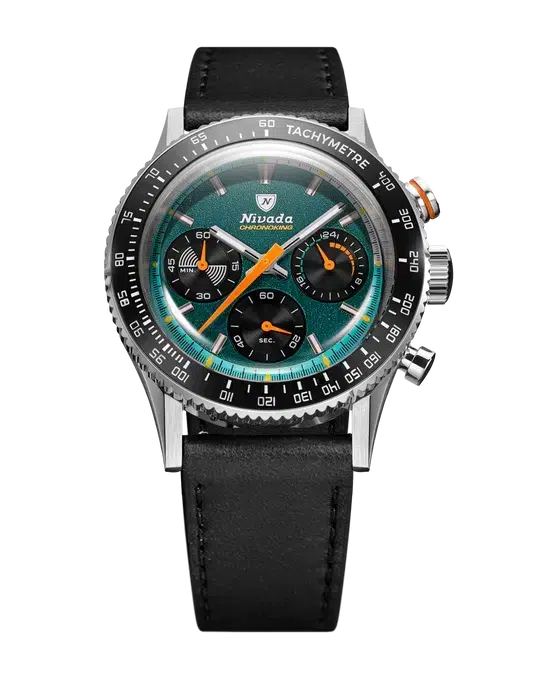 Nivada Grenchen Chronoking Mechaquartz Racing Green - Bilde 17