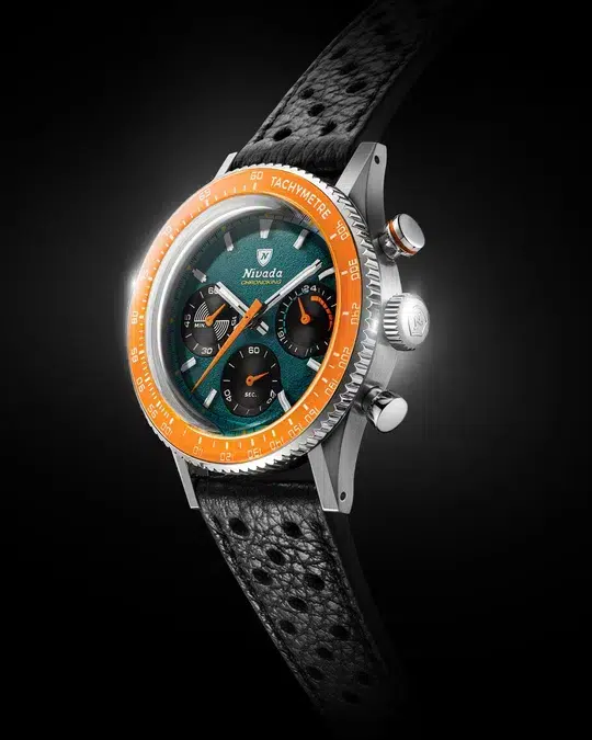 Nivada Grenchen Chronoking Mechaquartz Racing Green - Bilde 6