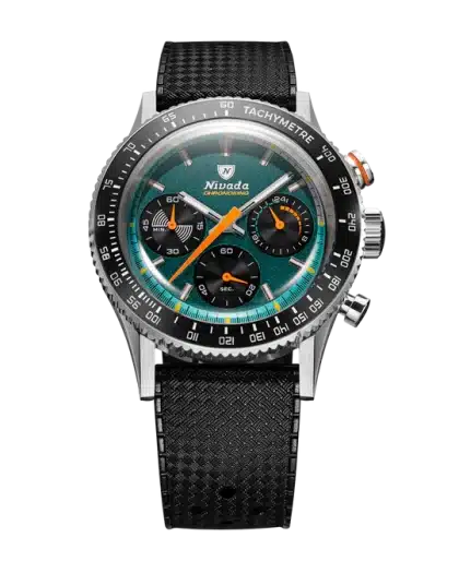 Nivada Grenchen Chronoking Mechaquartz Racing Green - Bilde 18