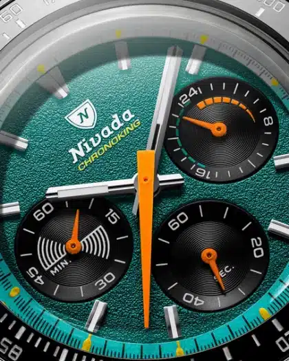 Nivada Grenchen Chronoking Mechaquartz Racing Green - Bilde 7