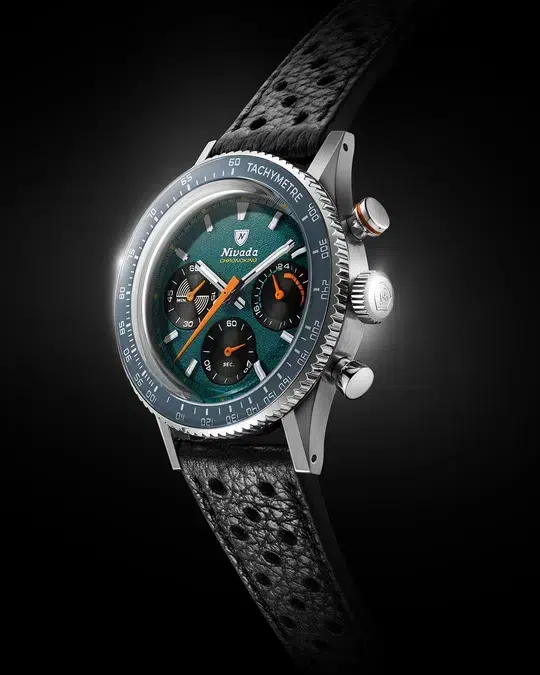 Nivada Grenchen Chronoking Mechaquartz Racing Green - Bilde 4