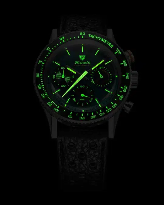 Nivada Grenchen Chronoking Mechaquartz Racing Green - Bilde 8