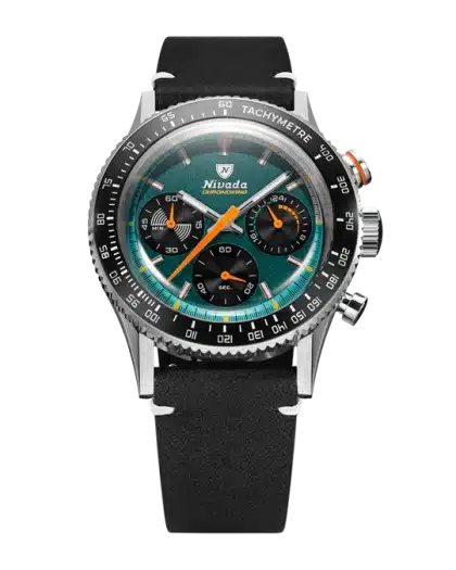 Nivada Grenchen Chronoking Mechaquartz Racing Green - Bilde 19