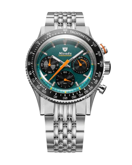Nivada Grenchen Chronoking Mechaquartz Racing Green - Bilde 20