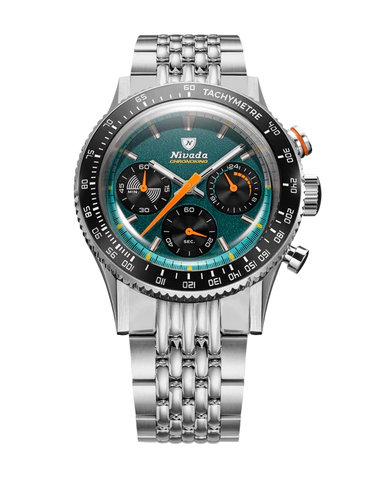 Nivada Grenchen Chronoking Mechaquartz Racing Green - Bilde 20