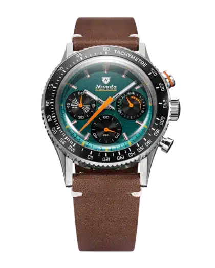 Nivada Grenchen Chronoking Mechaquartz Racing Green - Bilde 21