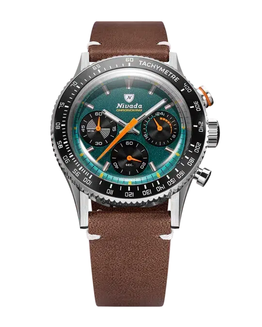 Nivada Grenchen Chronoking Mechaquartz Racing Green - Bilde 21