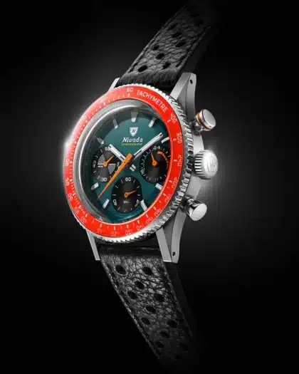 Nivada Grenchen Chronoking Mechaquartz Racing Green - Bilde 12