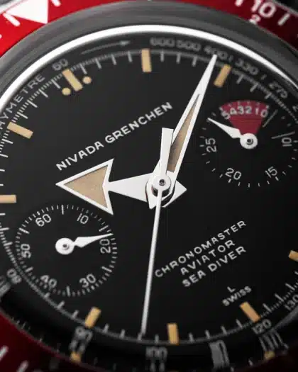 Nivada Grenchen Chronomaster Broad Arrow Inter.Bezel -38mm - Bilde 4